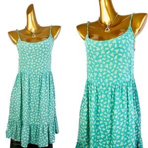 Vintage 90s grunge dress cottagecore floral print prairie mini sundress